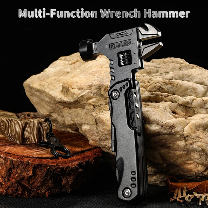 Camping Knife Multi-Tool - New Multifunctional Wrench Hammer Knife Pliers