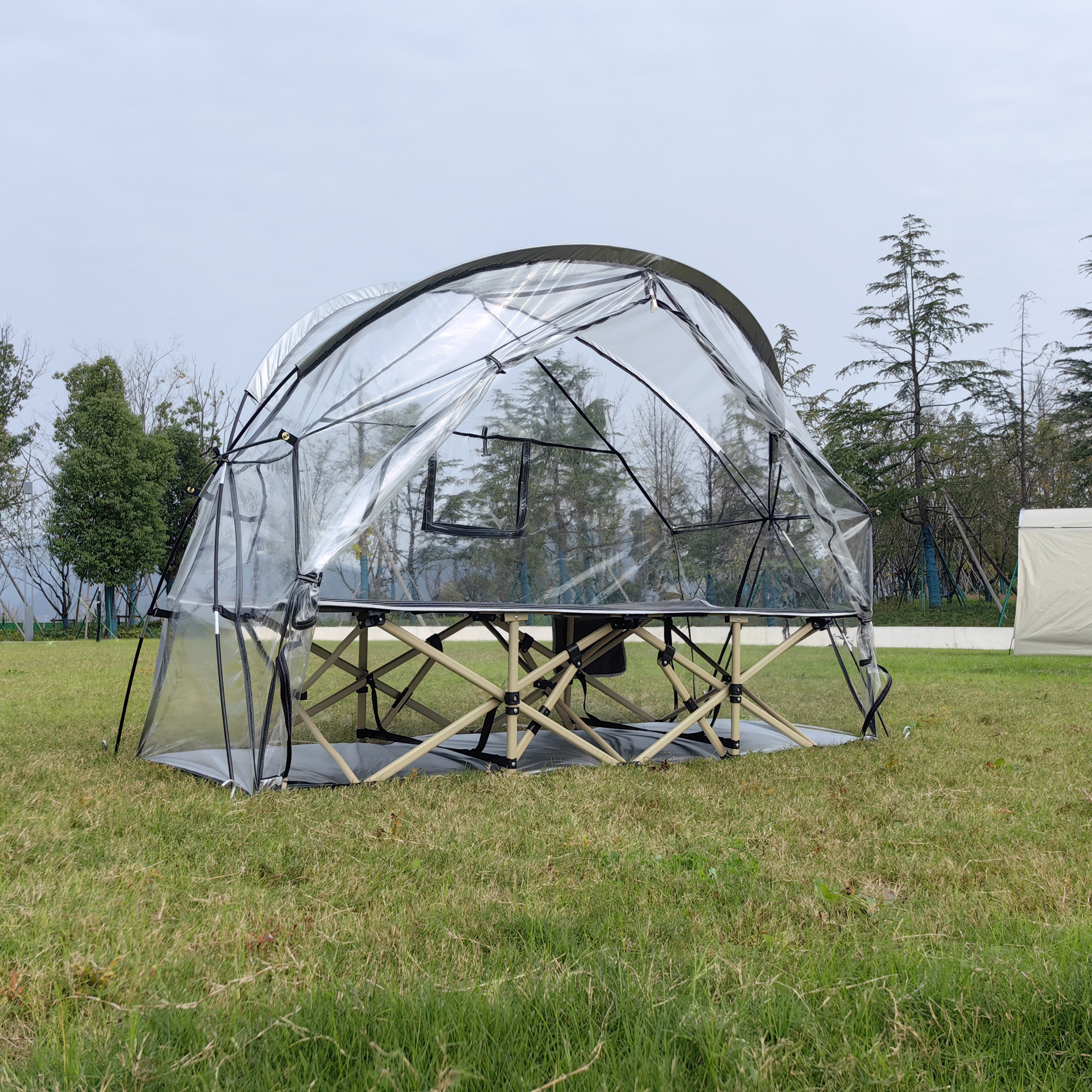 Outdoor Camping Solo - Transparent PVC Four-Season Solo Tent,Waterproof Warm