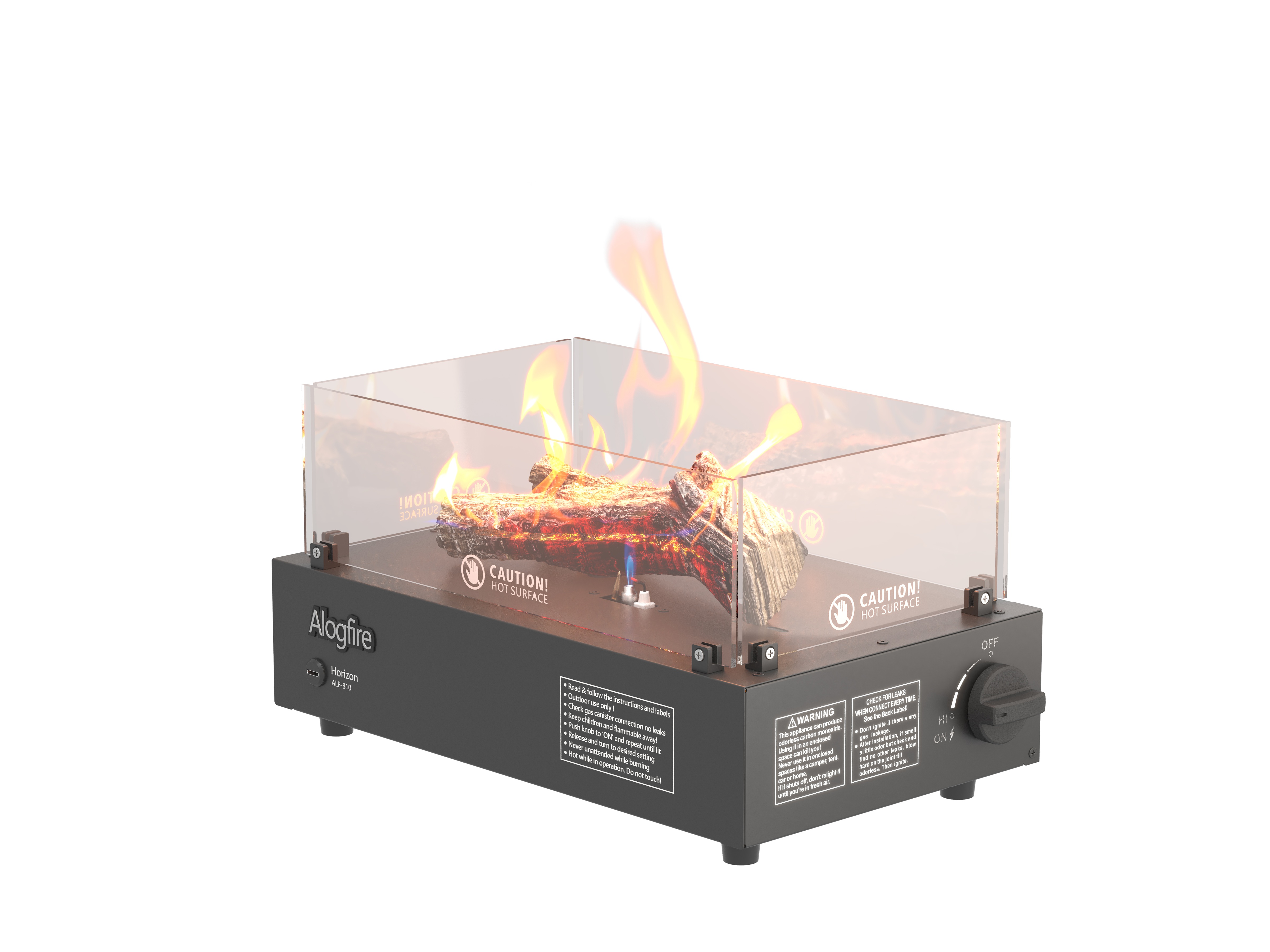 Outdoor Camping Fire Pit - Alogfire Real Flame Smokeless Camping Fire
