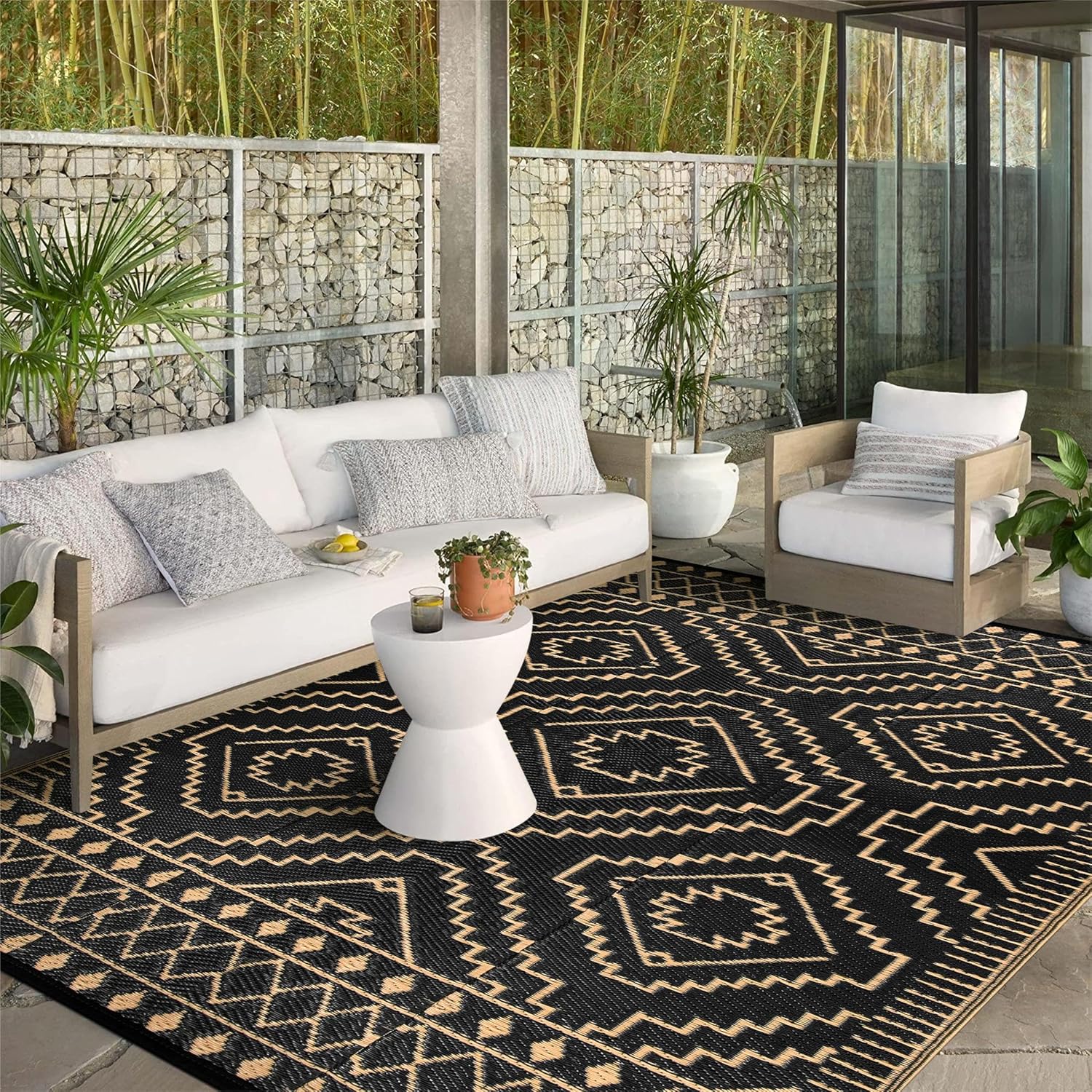 Outdoor Camping Rugs 8X10 - 8x10 Outdoor Rug, Large Waterproof Reversible