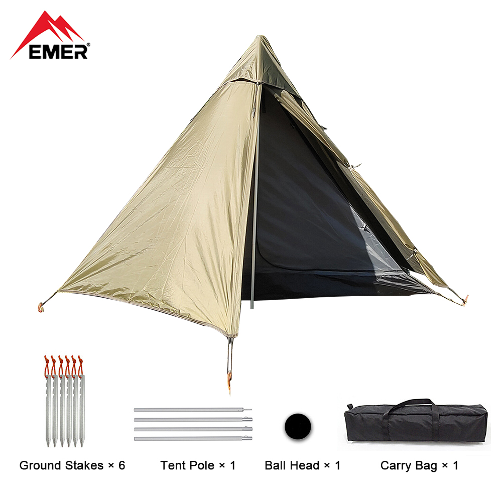 Outdoor Camping Solo - EMER Portable Single Tent Light Pyramid