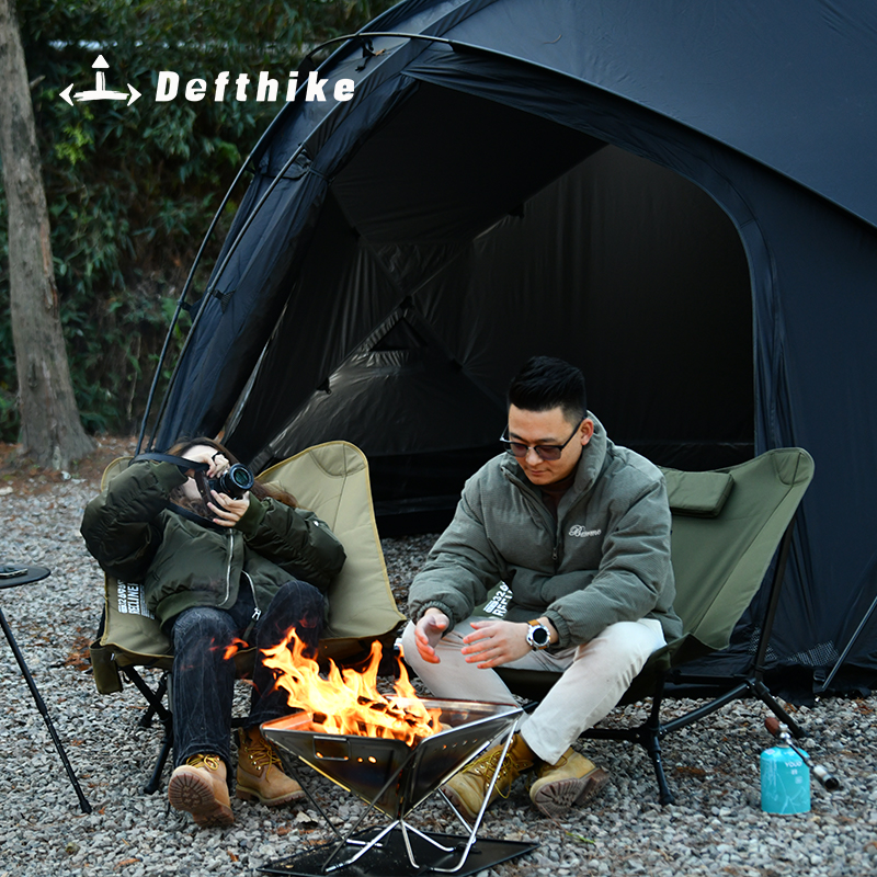 Outdoor Oversized Camping Chair - Defthike Folding Lounger Chair Oversized Camping