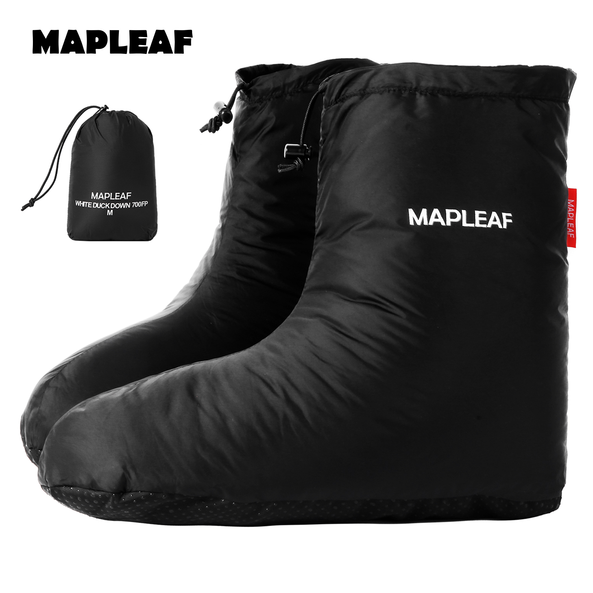 Outdoor Camping Slippers - MAPLEAF Down Booties Winter Warm Socks