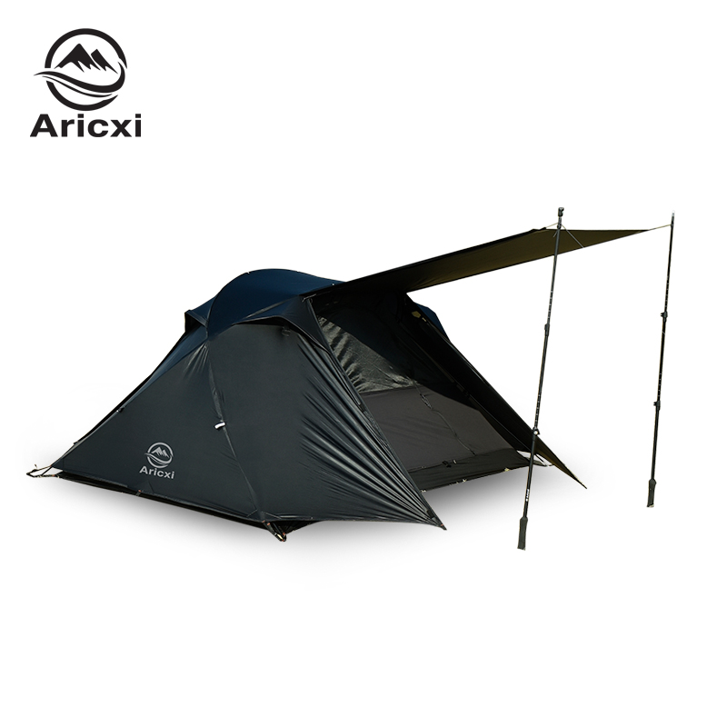 Outdoor Camping Dome - Aricxi 2 People Tent Black Ultralight