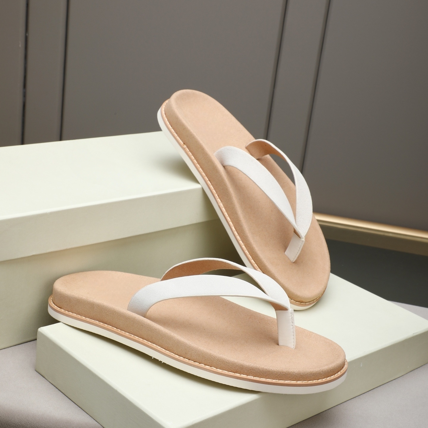 Outdoor Camping Slippers - Luxury Brand Genuine Leather Slippers, Outdoor