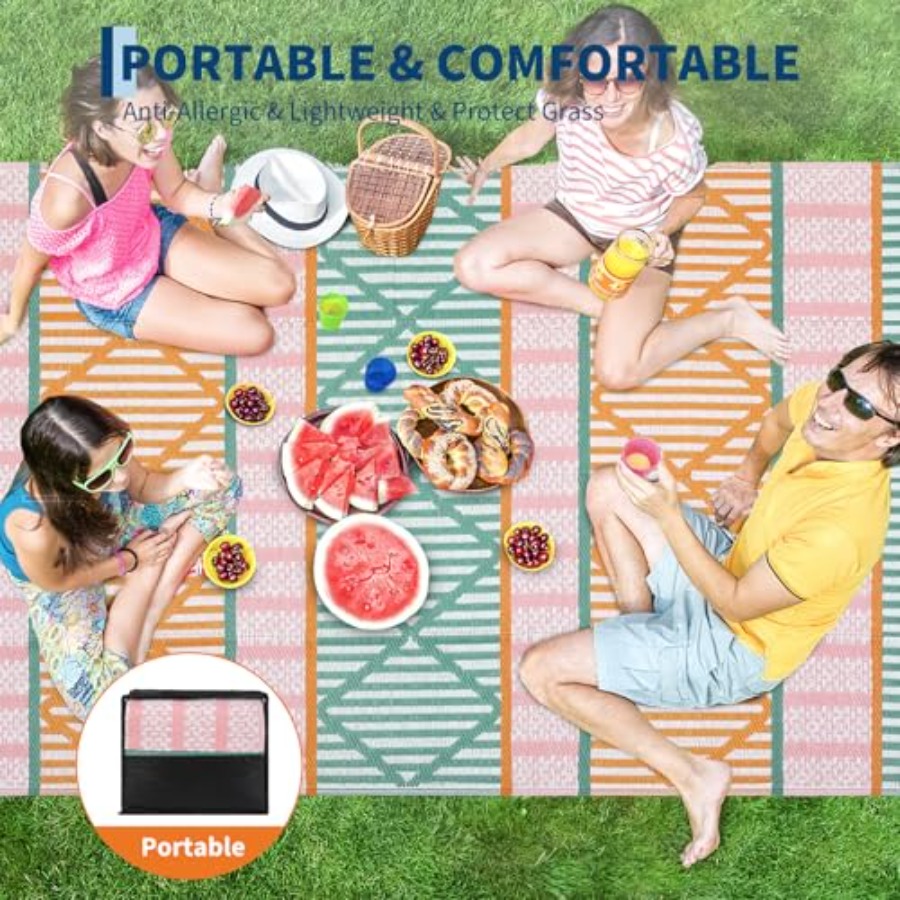 Outdoor patio rug for backyard - Outdoor Camping Rugs 9X18 ulasan dan harga