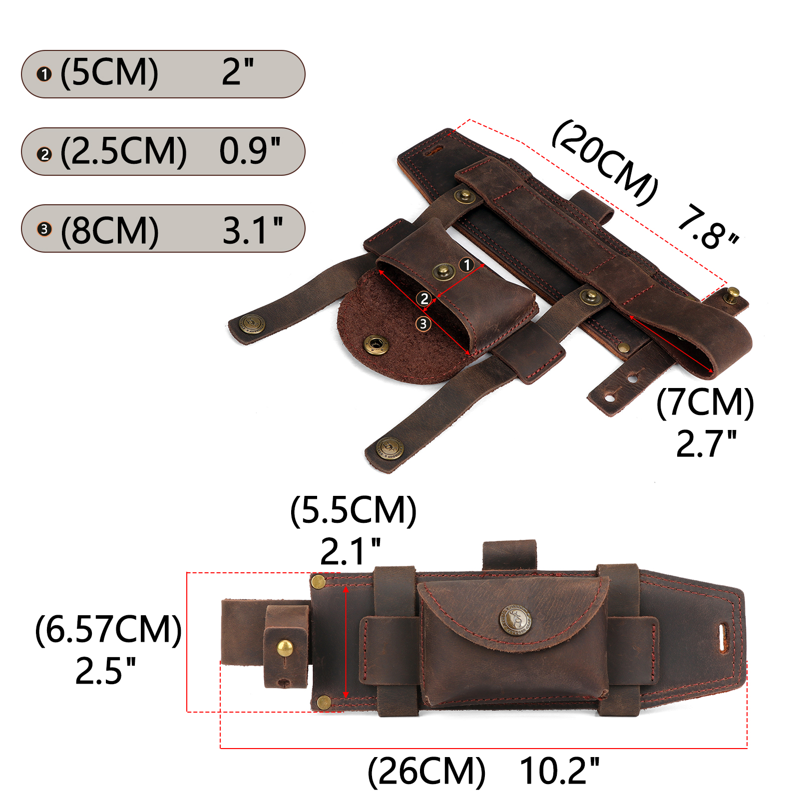 Tourbon Camping Leather thKnif - Camping Knife Multi-Tool ulasan dan harga