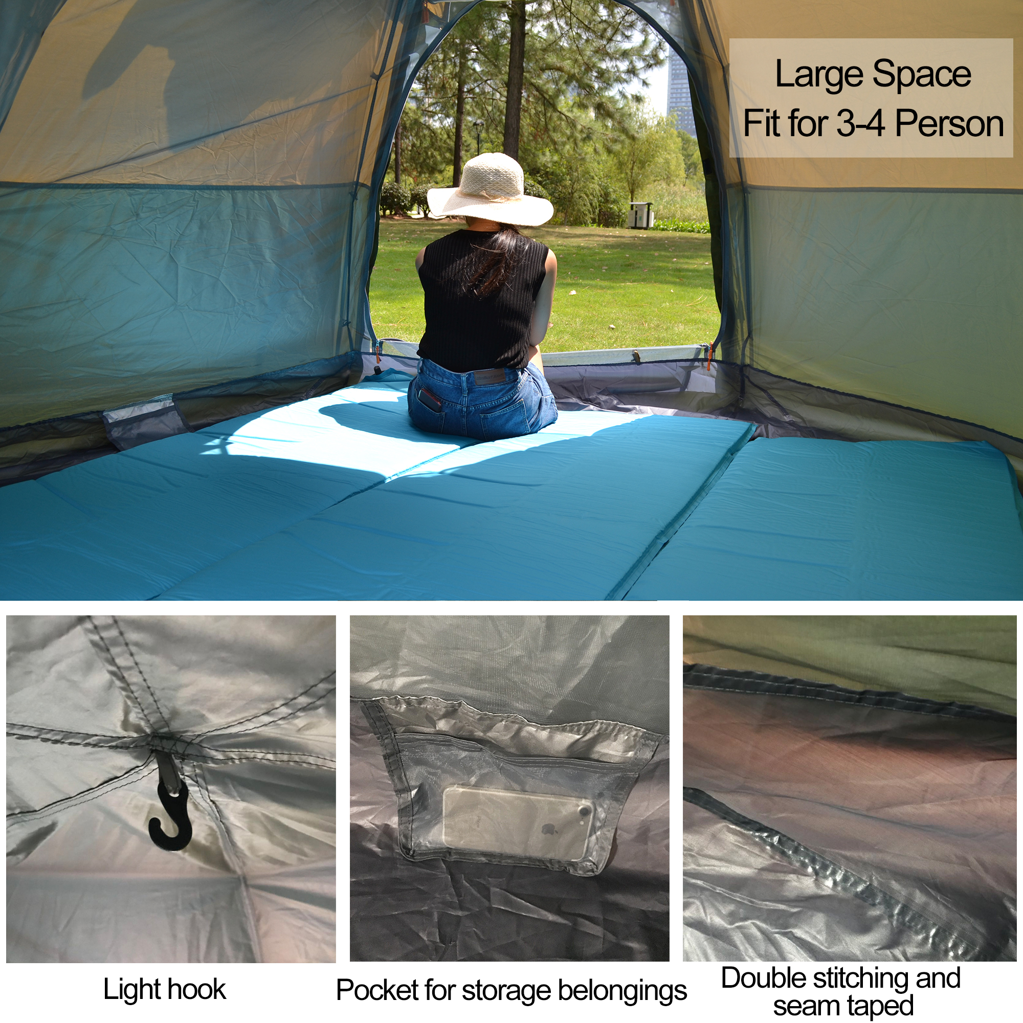 Desert&Fox 3-4 Person Dome Aut - Outdoor Camping Dome ulasan dan harga