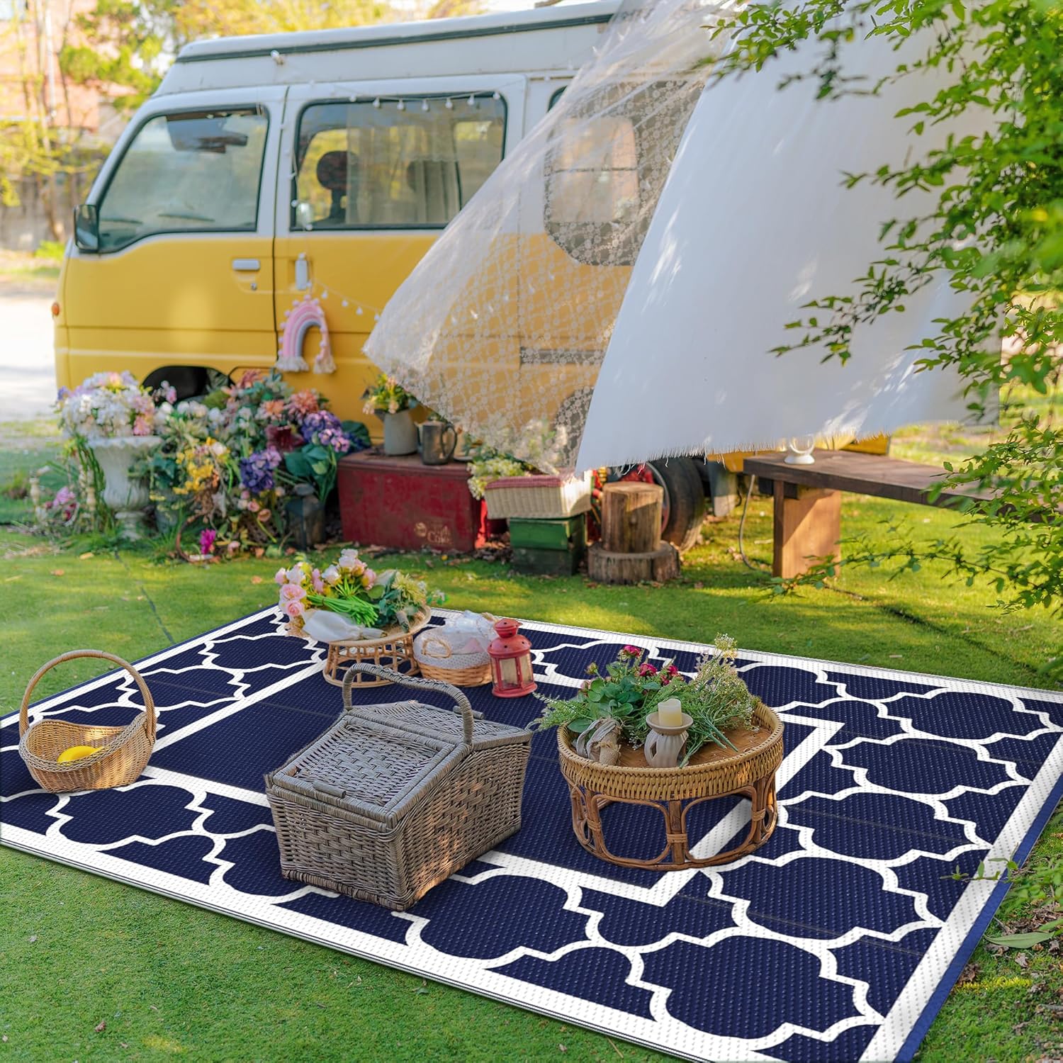 8x10 Waterproof Outdoor Rug -  - Outdoor Camping Rugs 8X10 ulasan dan harga