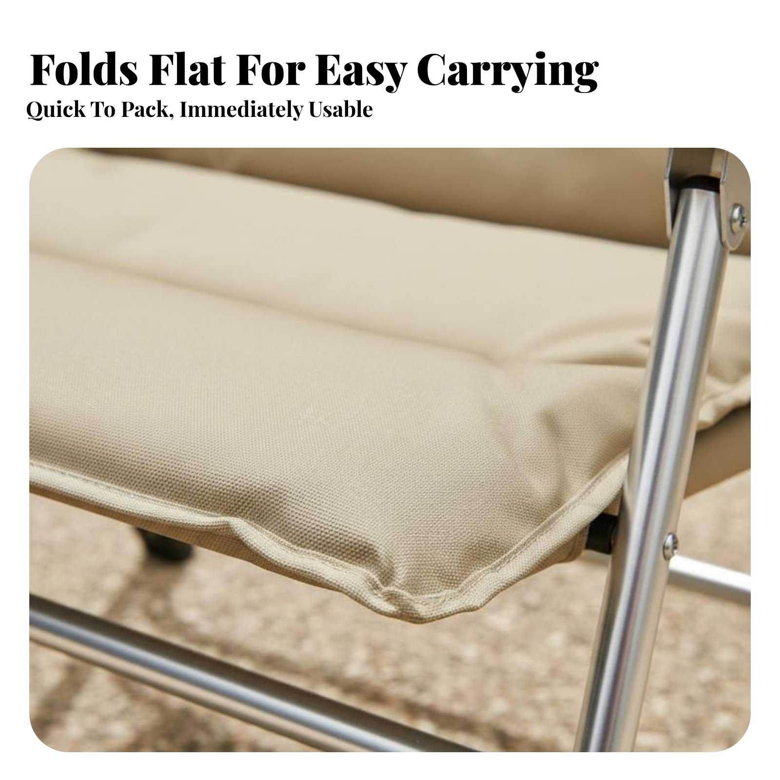 Padded Cushioned Armchair Fold - Outdoor Oversized Camping Chair ulasan dan harga