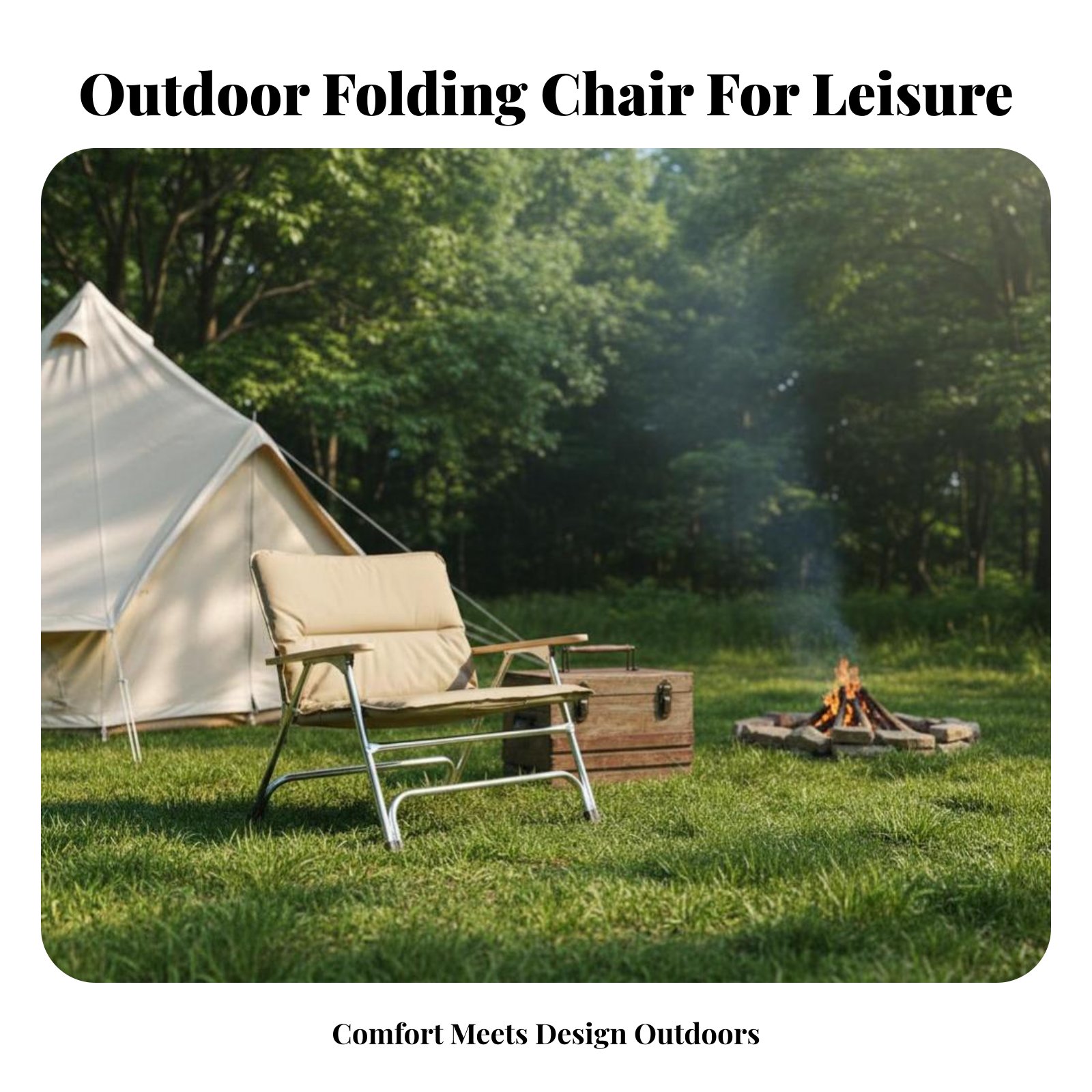 Padded Cushioned Armchair Fold - Outdoor Oversized Camping Chair ulasan dan harga