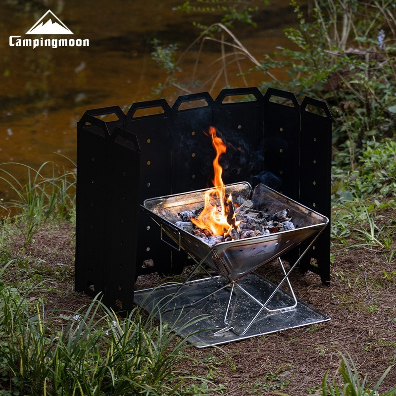 CAMPINGMOON YD-40 YD-50 Large  - Outdoor Camping Fire Pit ulasan dan harga