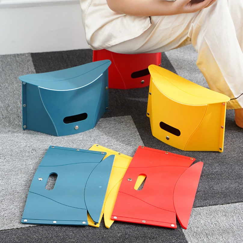 Plastic Portable Folding Stool - Outdoor Camping Folding Chair ulasan dan harga
