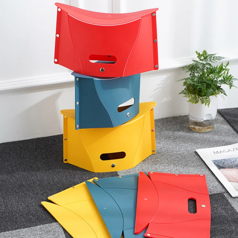 Plastic Portable Folding Stool - Outdoor Camping Folding Chair ulasan dan harga