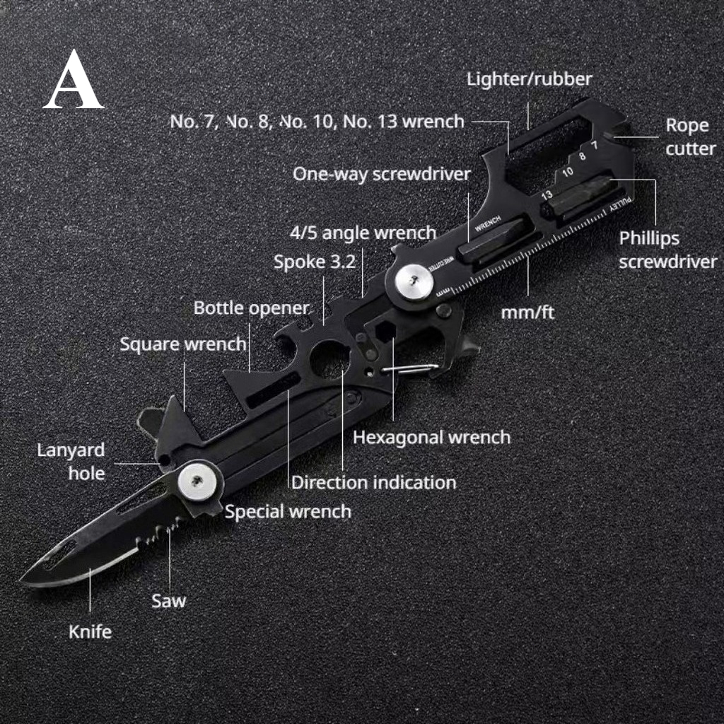 Multifunctional EDC Tool Card  - Camping Knife Multi-Tool ulasan dan harga