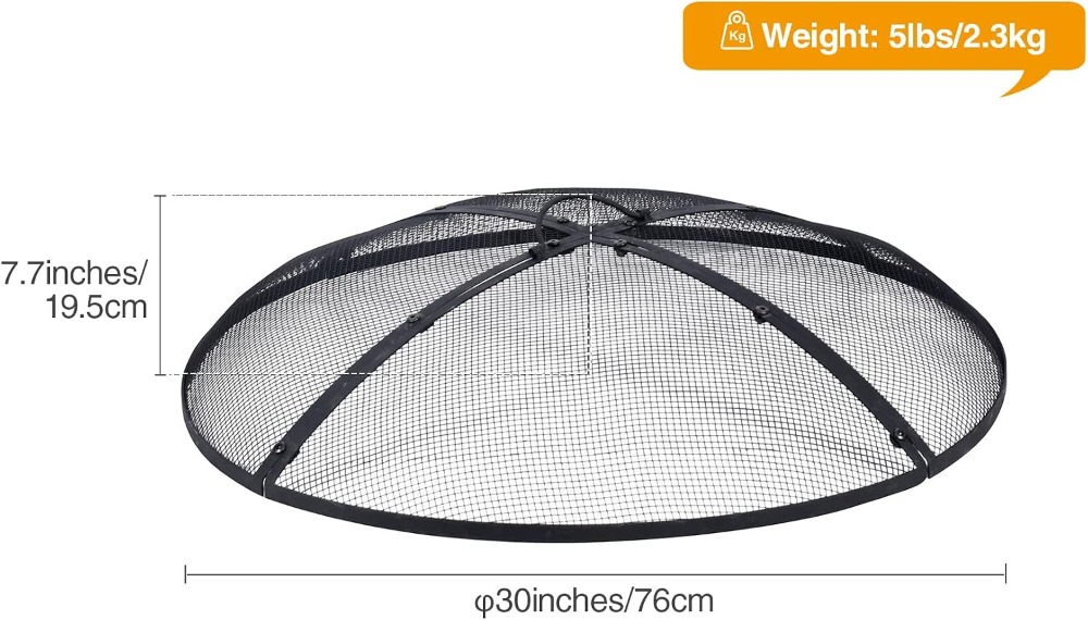 30 Inch Fire Pit Screen with H - Outdoor Camping Fire Pit ulasan dan harga