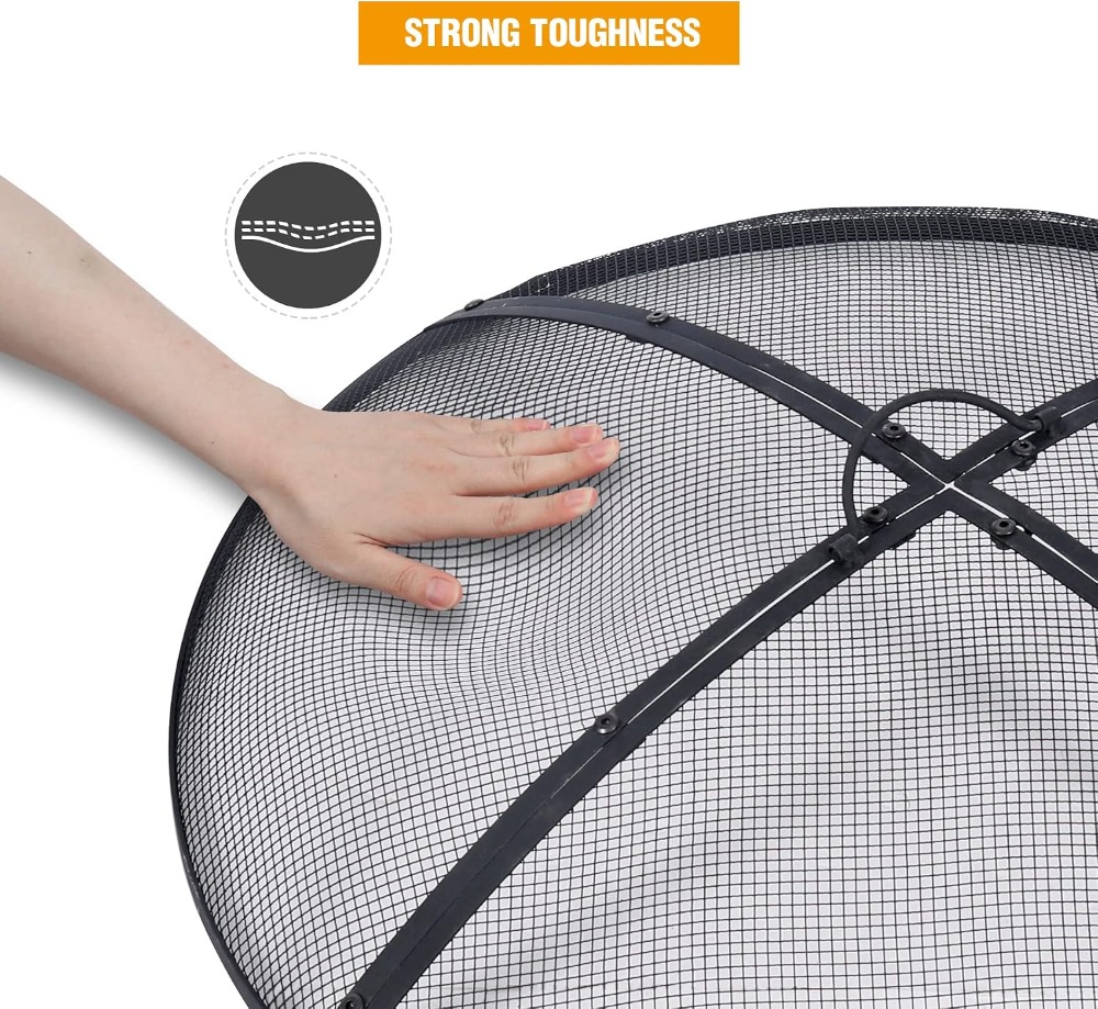 30 Inch Fire Pit Screen with H - Outdoor Camping Fire Pit ulasan dan harga