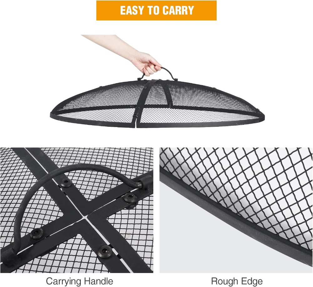 30 Inch Fire Pit Screen with H - Outdoor Camping Fire Pit ulasan dan harga