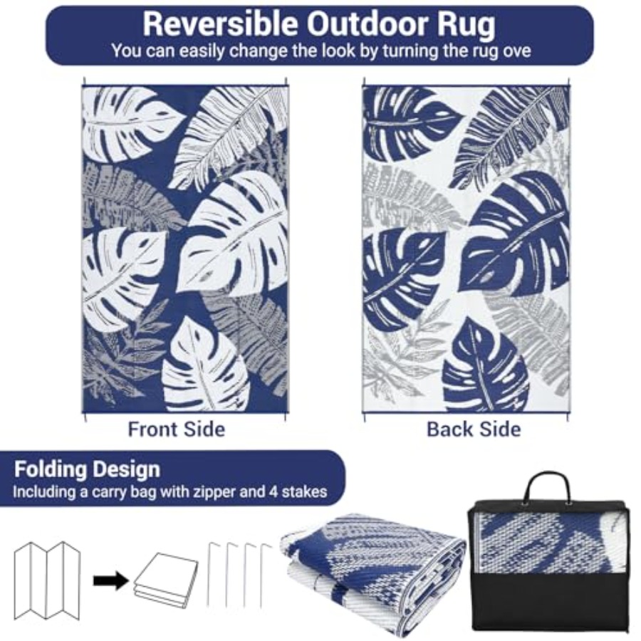 Outdoor Patio Rug 8x10, Waterp - Outdoor Camping Rugs 8X10 ulasan dan harga
