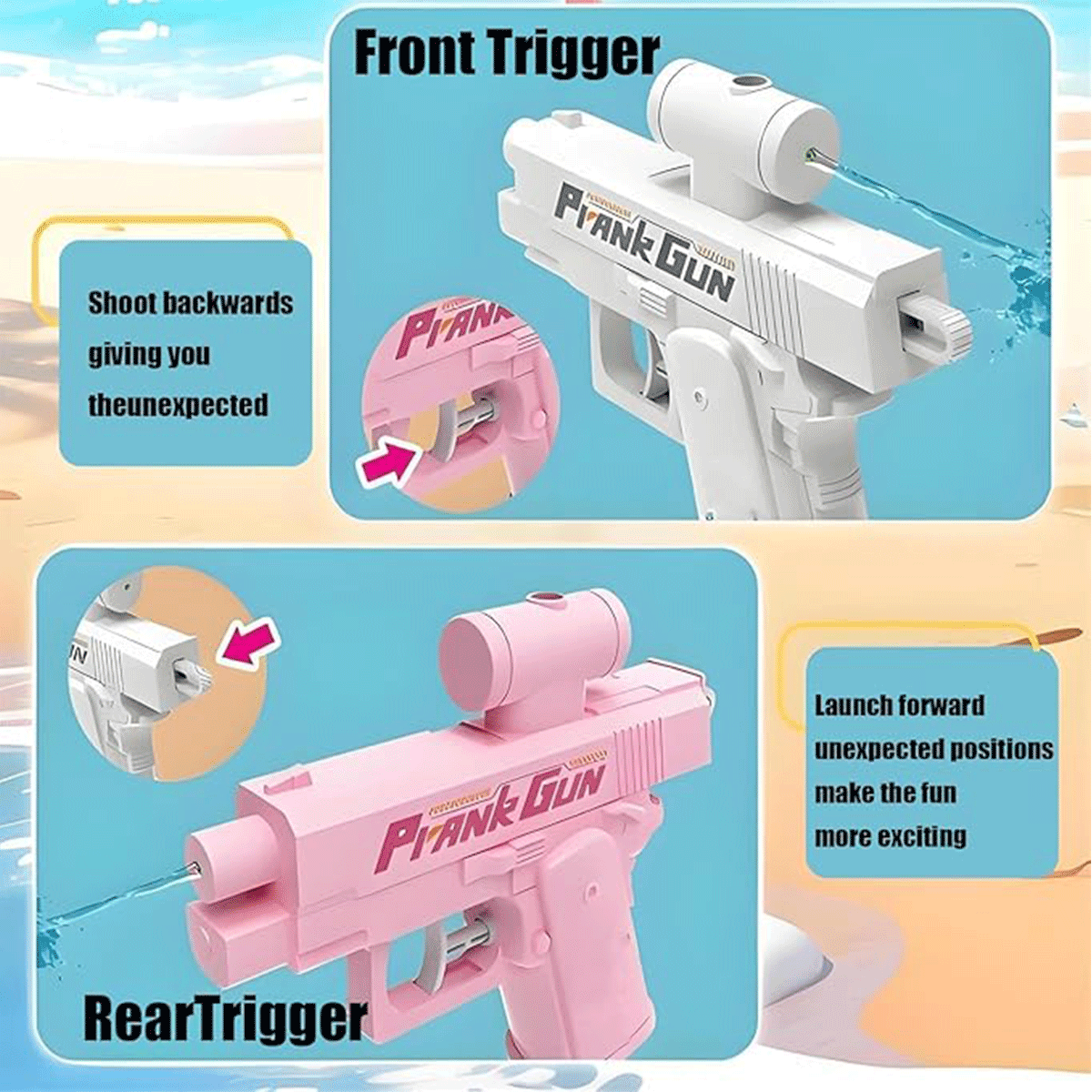 2-Way Water Gun Prank Water Bl - Outdoor Camping Games For Kids ulasan dan harga