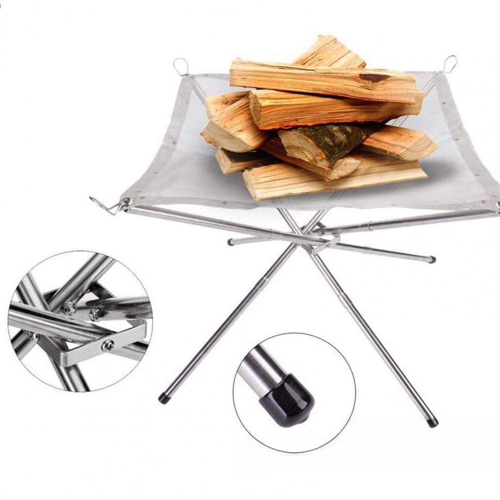 Folding Portable Steel Mesh Ca - Outdoor Camping Fire Pit ulasan dan harga