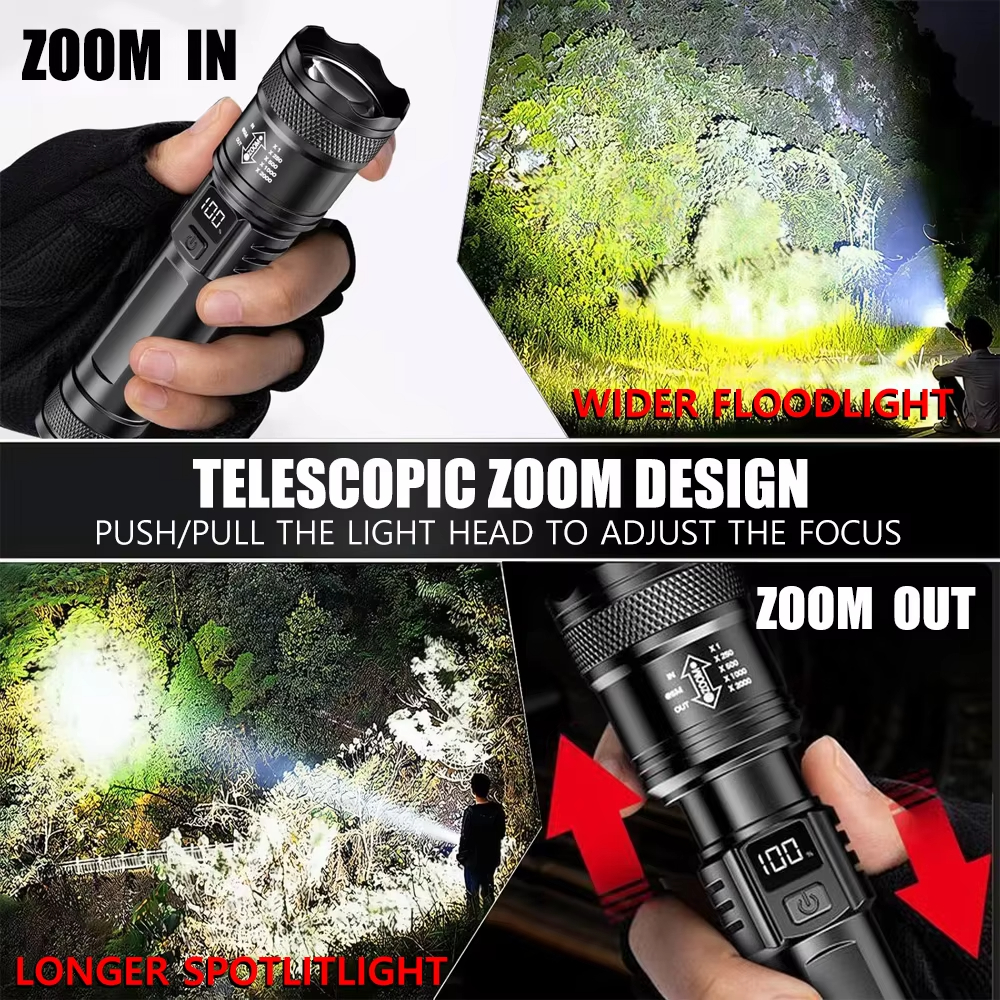 100000LM Ultra-bright Flashlig - Outdoor Camping Lamp ulasan dan harga
