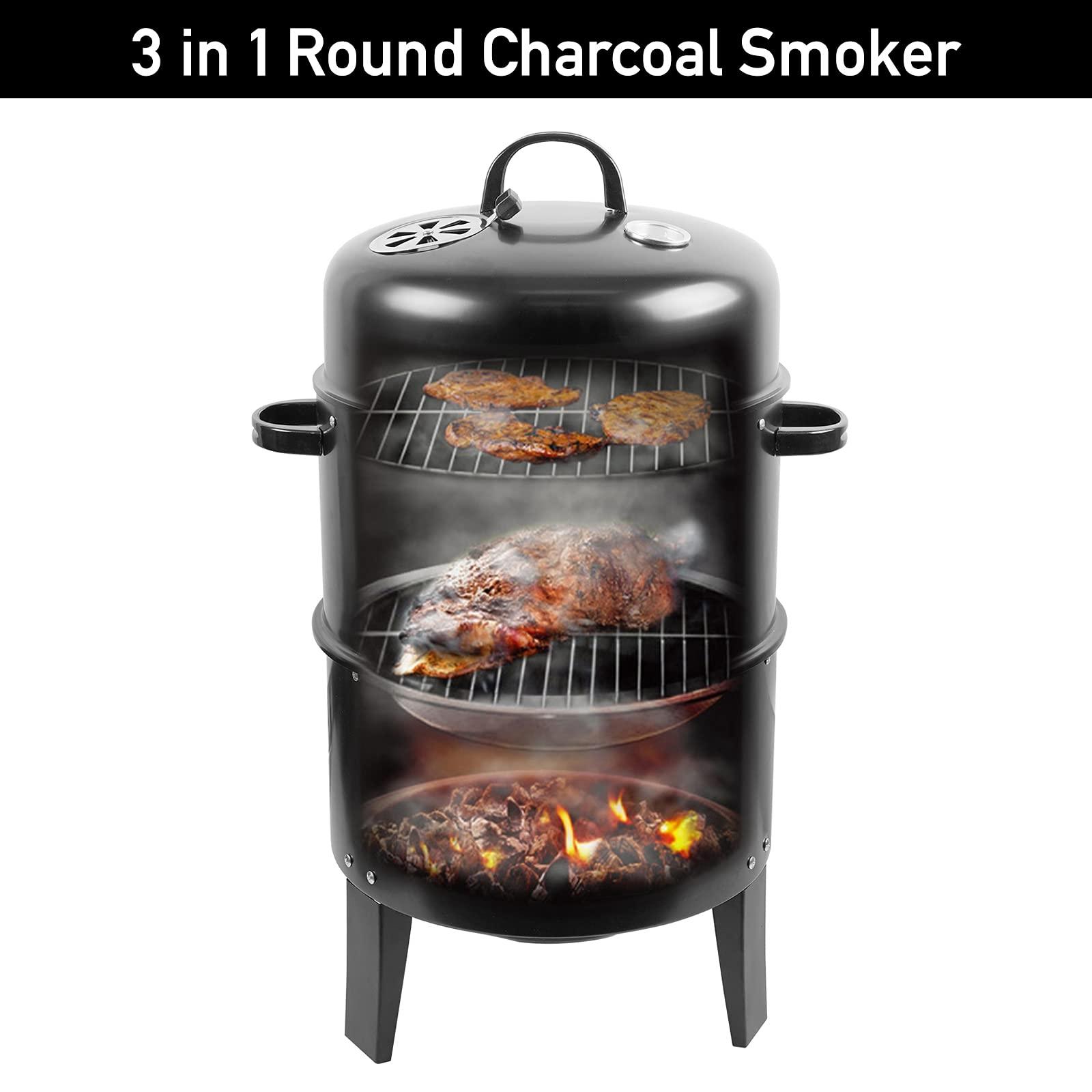 Vertical BBQ Grill Cooker Char - Outdoor Camping Fire Pit ulasan dan harga