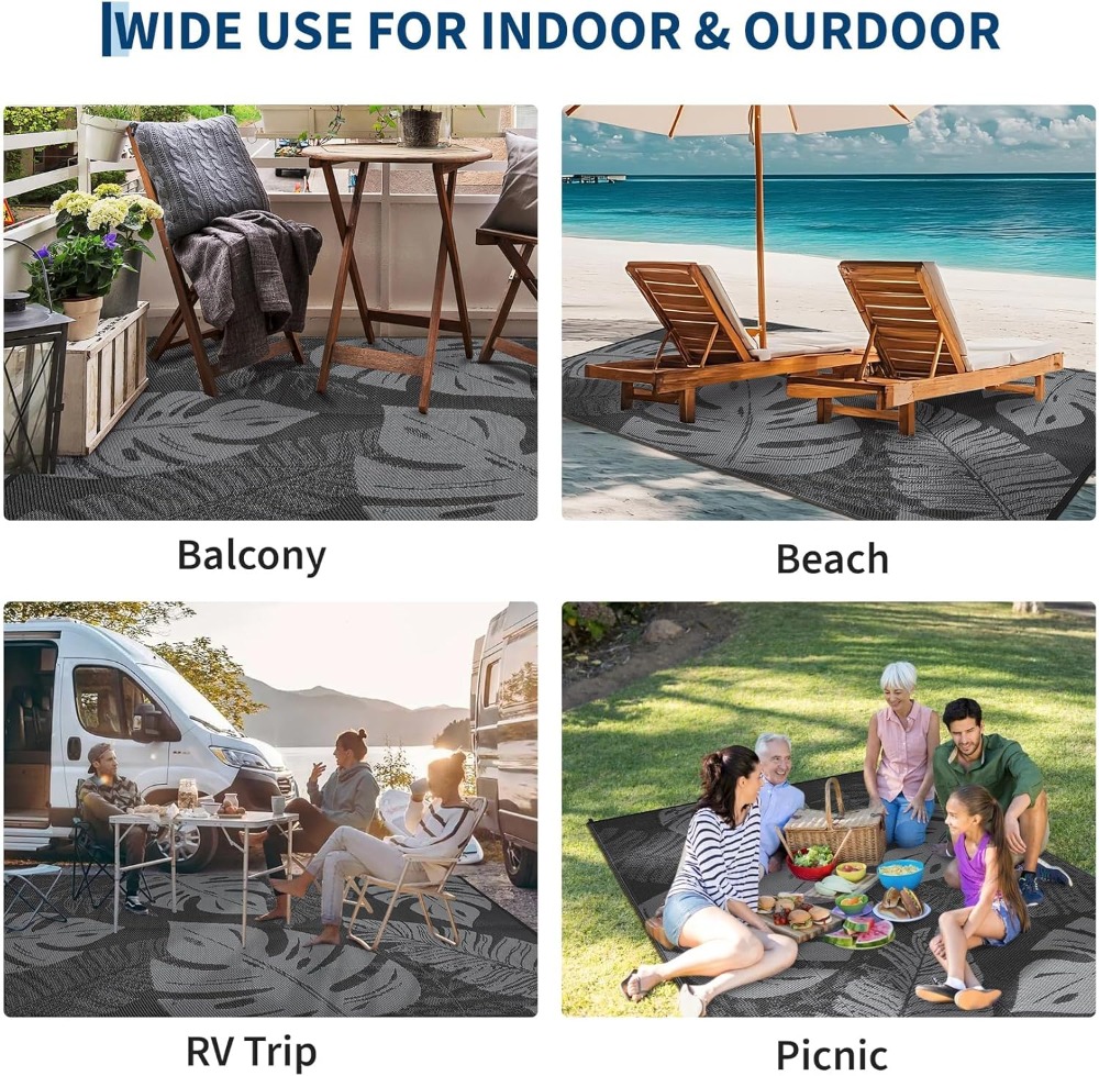 Waterproof Plastic Straw Outdo - Outdoor Camping Rugs 9X18 ulasan dan harga