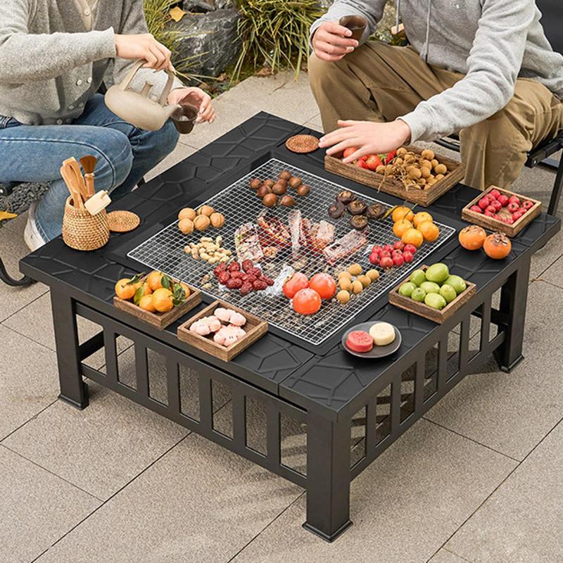 Camping Firewood Stove Square  - Outdoor Camping Fire Pit ulasan dan harga