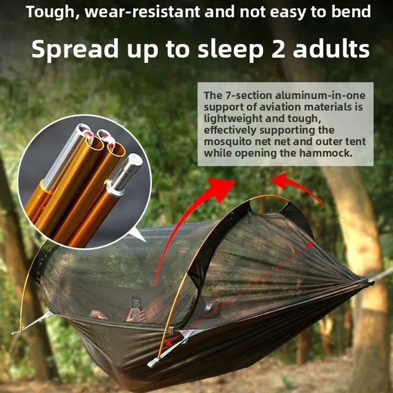 All-in-One Double-Pole Mosquit - Outdoor Camping Solo ulasan dan harga