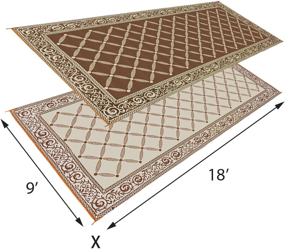 Camping Mat 9x18 ft Reversible - Outdoor Camping Rugs 9X18 ulasan dan harga