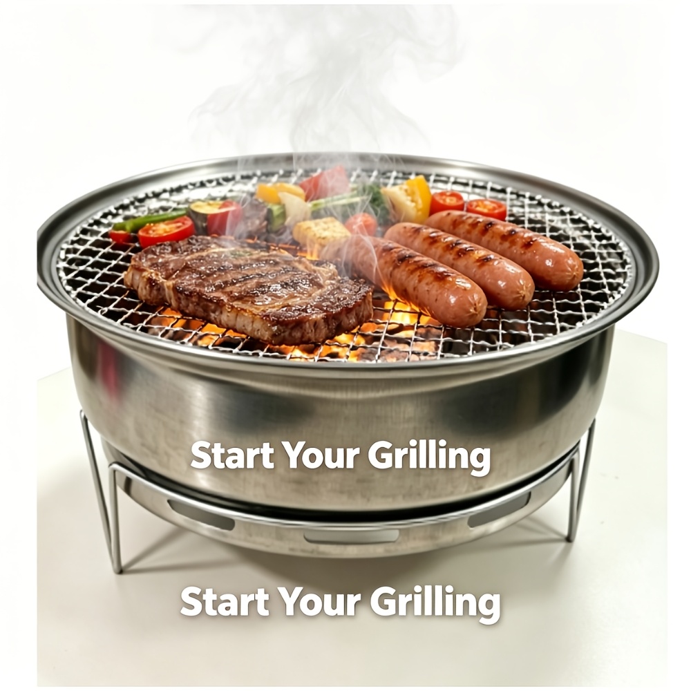 Portable Charcoal Grill & Camp - Outdoor Camping Fire Pit ulasan dan harga