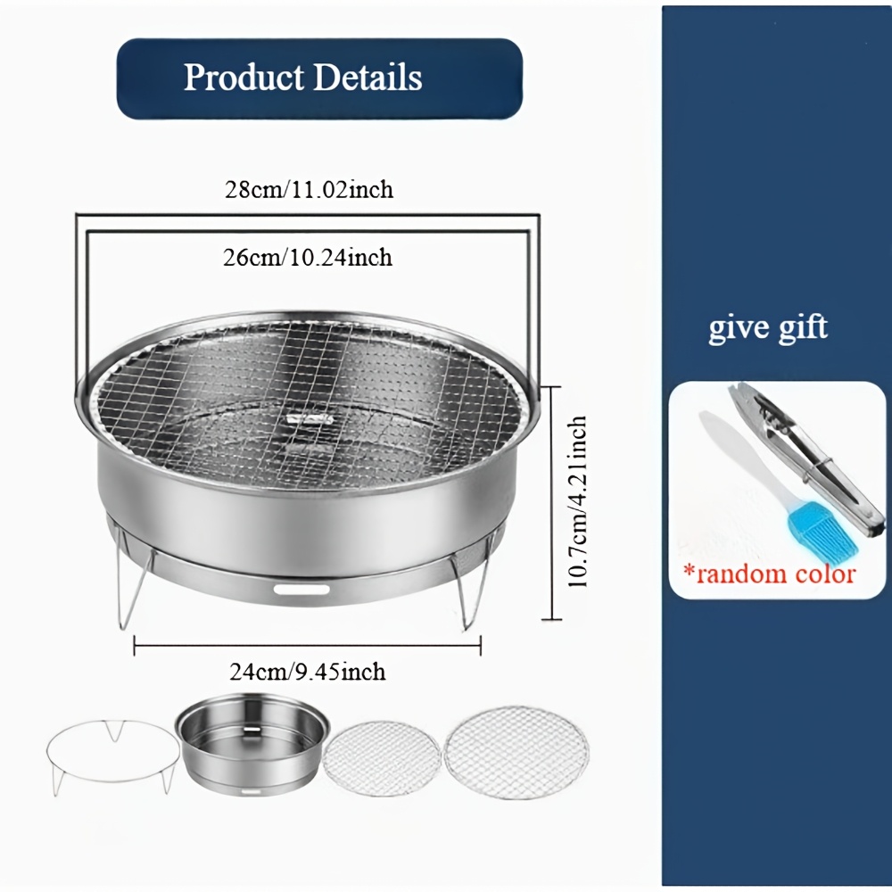 Portable Charcoal Grill & Camp - Outdoor Camping Fire Pit ulasan dan harga