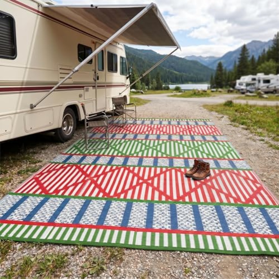Outdoor patio rug for backyard - Outdoor Camping Rugs 9X18 ulasan dan harga