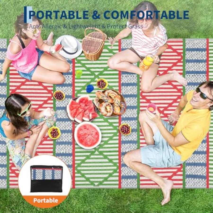 Outdoor patio rug for backyard - Outdoor Camping Rugs 9X18 ulasan dan harga