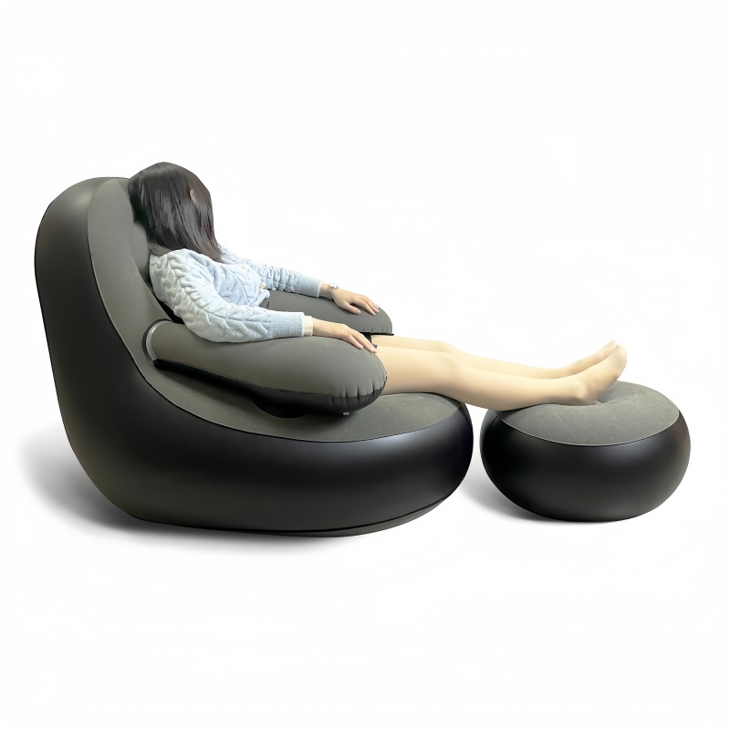 PVC Inflatable Sofa with Armre - Outdoor Camping Folding Chair ulasan dan harga