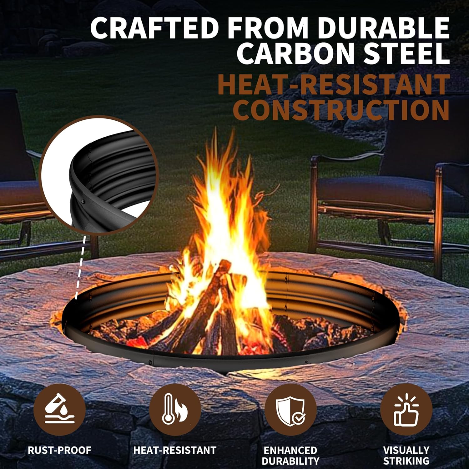36 Inch Heavy Duty Fire Pit Ri - Outdoor Camping Fire Pit ulasan dan harga