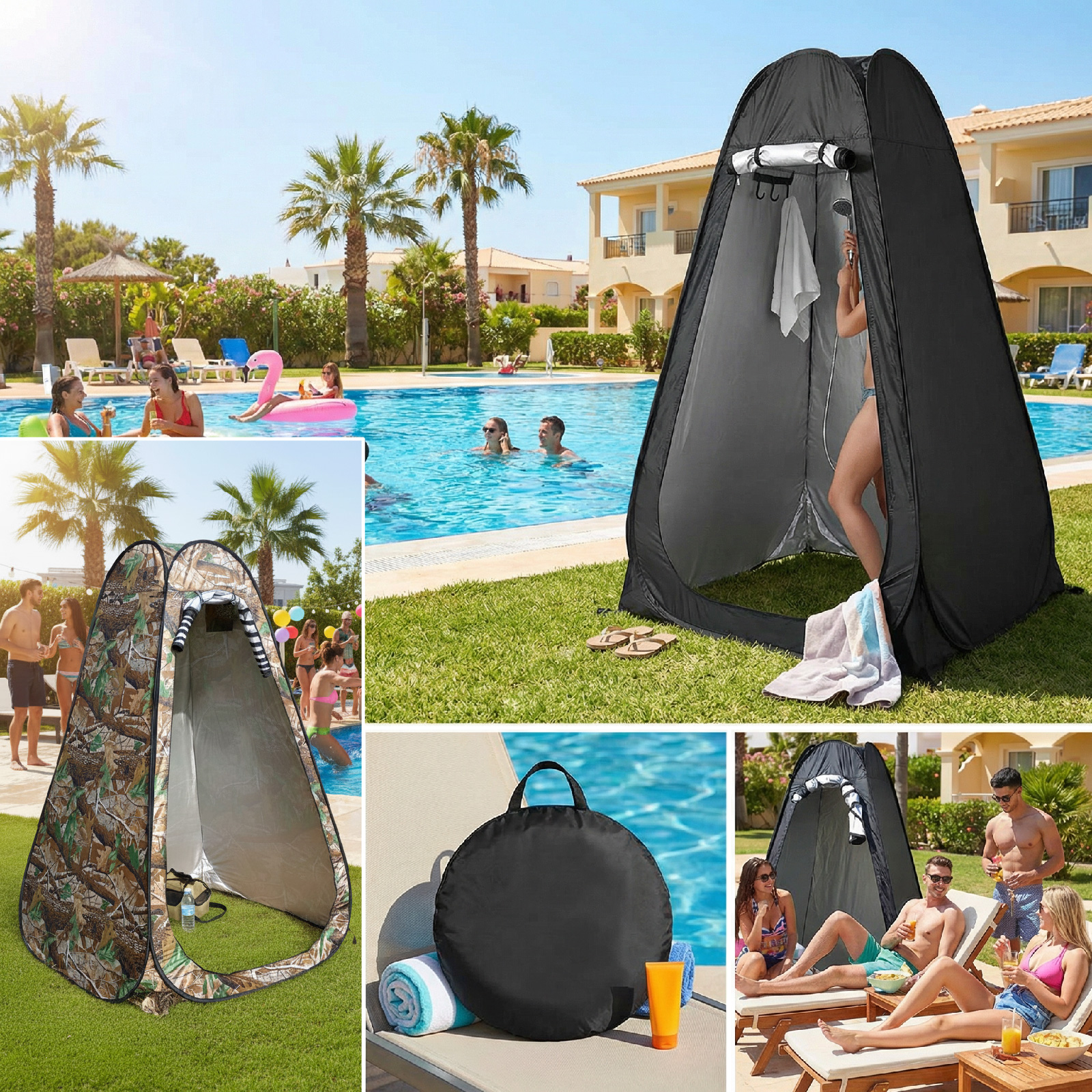 Portable Pop-Up Privacy Tent O - Outdoor Camping Tent Waterproof ulasan dan harga
