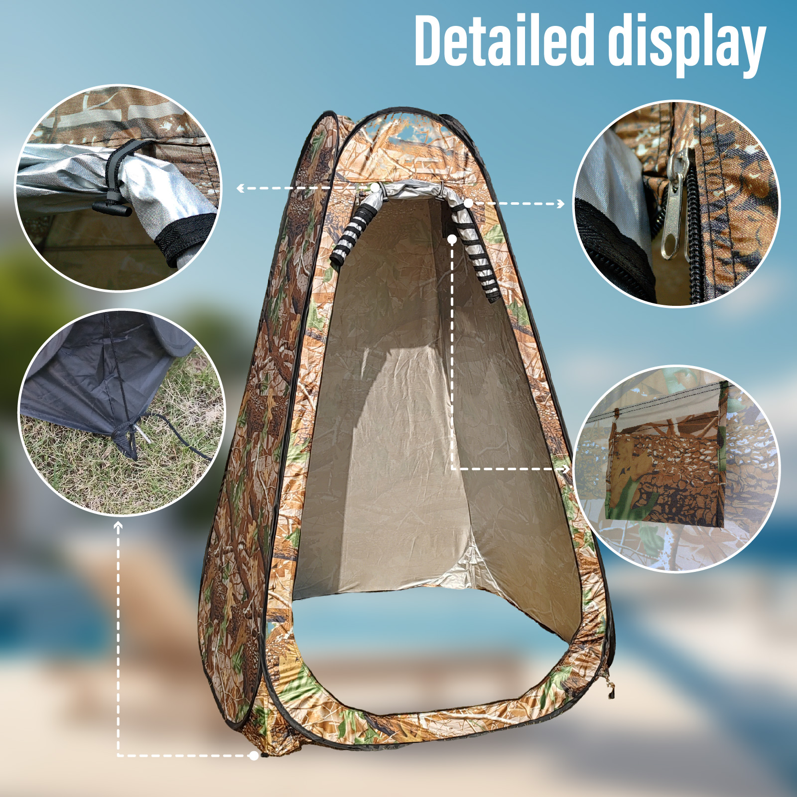 Portable Pop-Up Privacy Tent O - Outdoor Camping Tent Waterproof ulasan dan harga