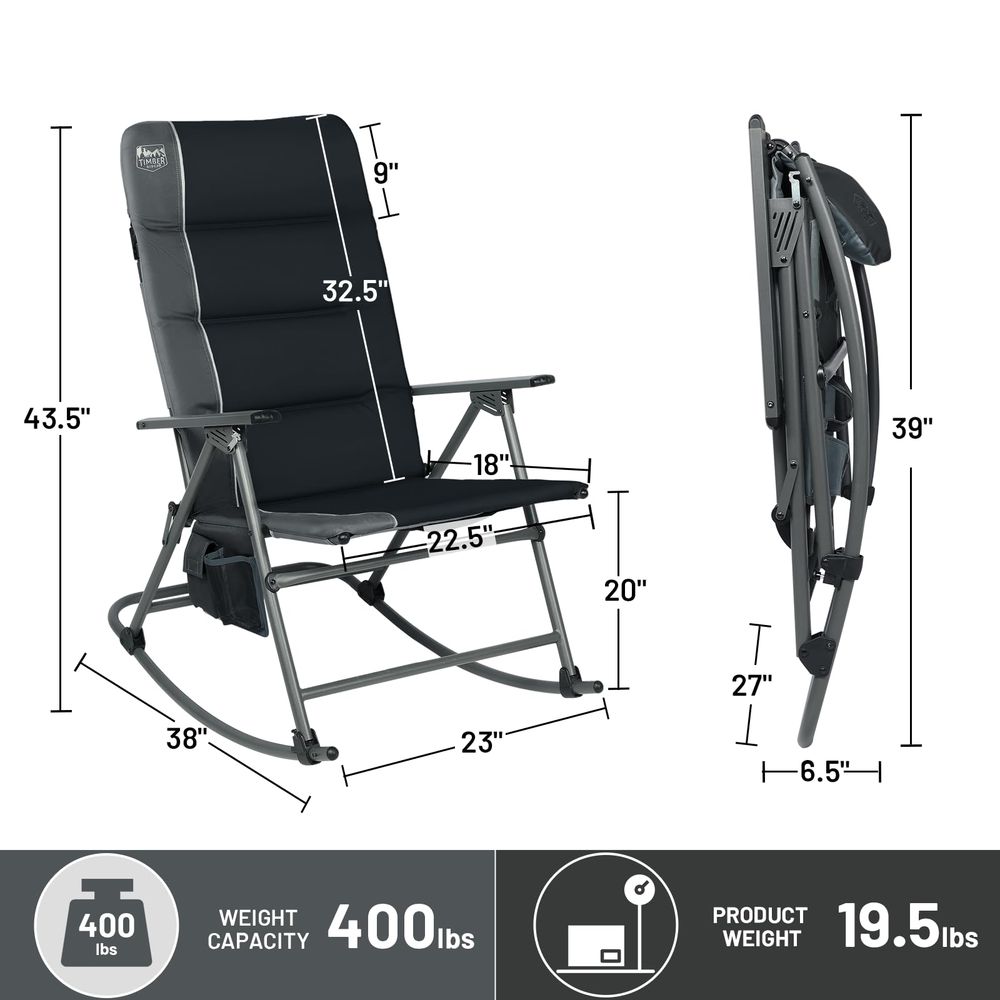 Oversized Folding Rocking Camp - Outdoor Oversized Camping Chair ulasan dan harga