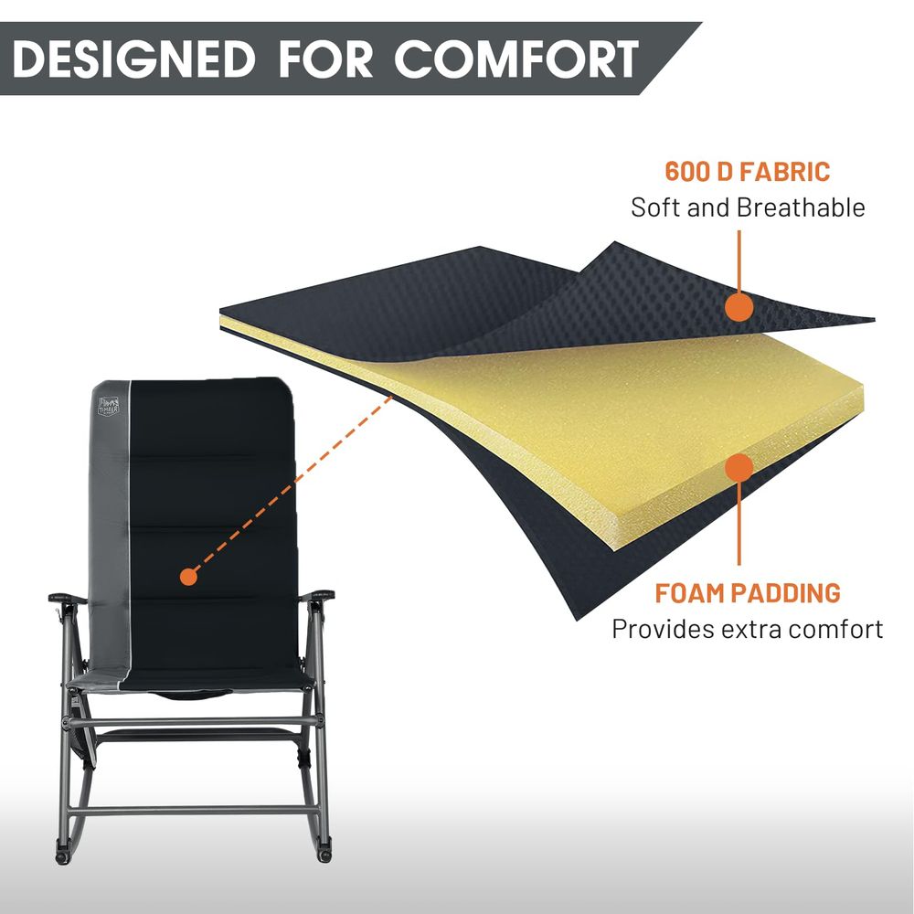 Oversized Folding Rocking Camp - Outdoor Oversized Camping Chair ulasan dan harga