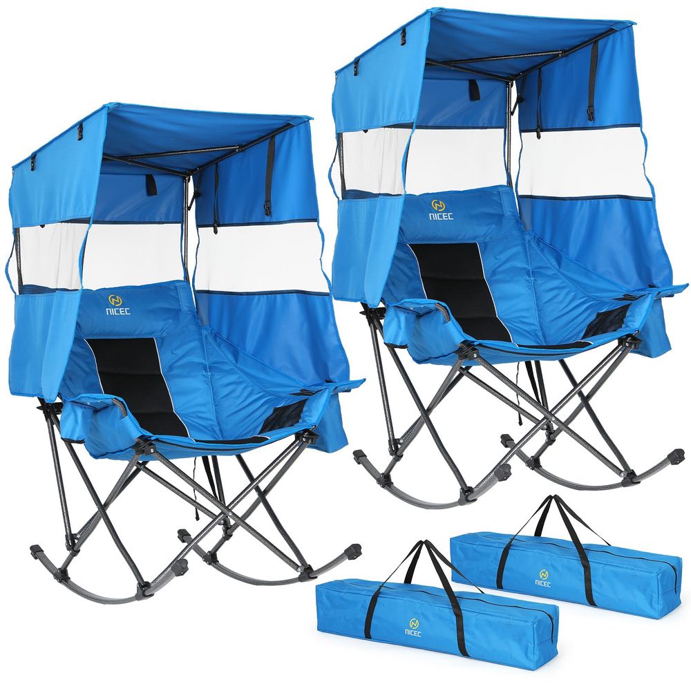Rocking Camping Chair with Can - Outdoor Oversized Camping Chair ulasan dan harga