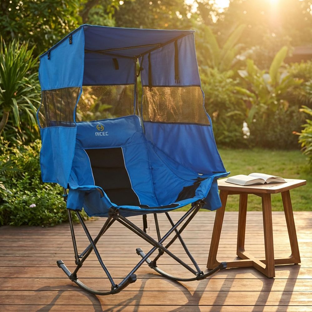 Rocking Camping Chair with Can - Outdoor Oversized Camping Chair ulasan dan harga