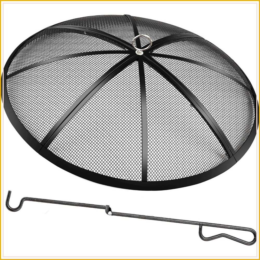 27 Inch Fire Pit Spark Screen  - Outdoor Camping Fire Pit ulasan dan harga