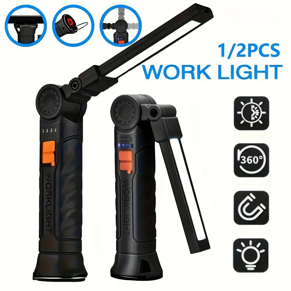 Portable COB LED Flashlight Re - Outdoor Camping Lamp ulasan dan harga
