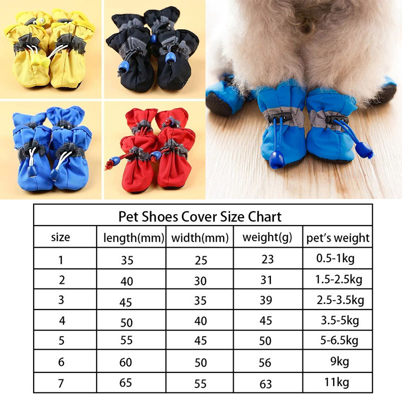 4PCS Small Dog Shoes Hiking Bo - Outdoor Camping Slippers ulasan dan harga