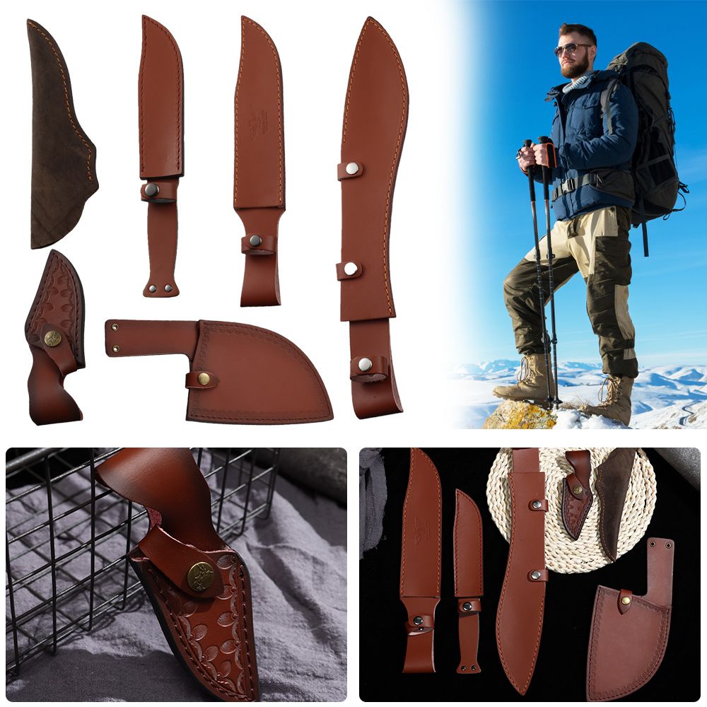 Brown Leather Sheath Holder Po - Camping Knife Multi-Tool ulasan dan harga