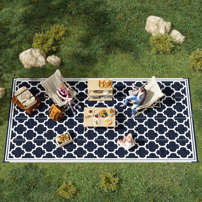 Outsunny Reversible Outdoor Ru - Outdoor Camping Rugs 9X18 ulasan dan harga