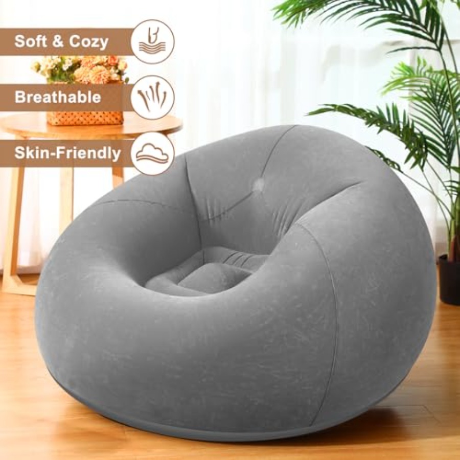 9 Pcs Inflatable Bean Bag Chai - Outdoor Camping Folding Chair ulasan dan harga
