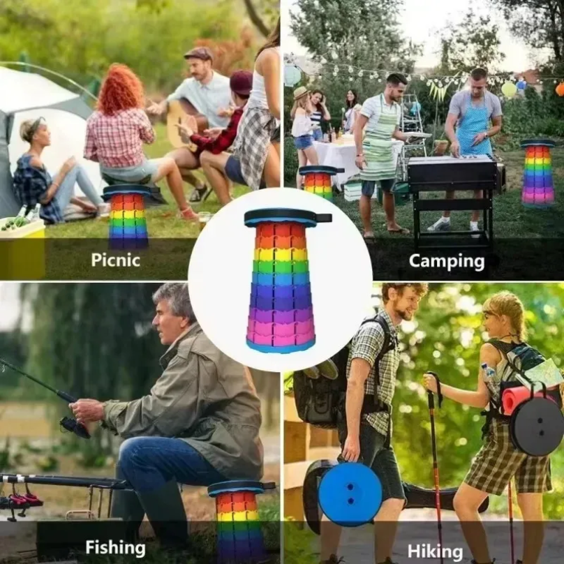 Portable Plastic Folding Teles - Outdoor Camping Folding Chair ulasan dan harga